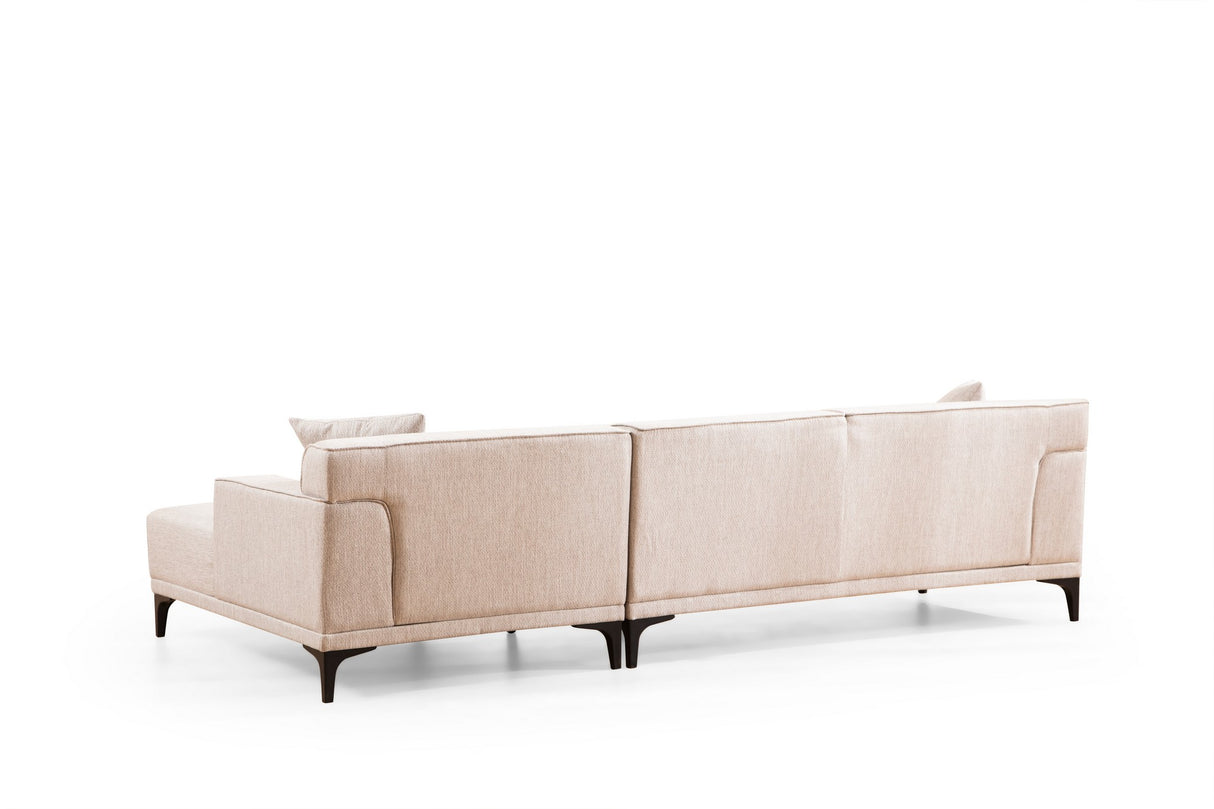 Corner sofa on the right Petra White