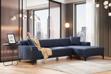 Corner sofa on the right Petra Blue