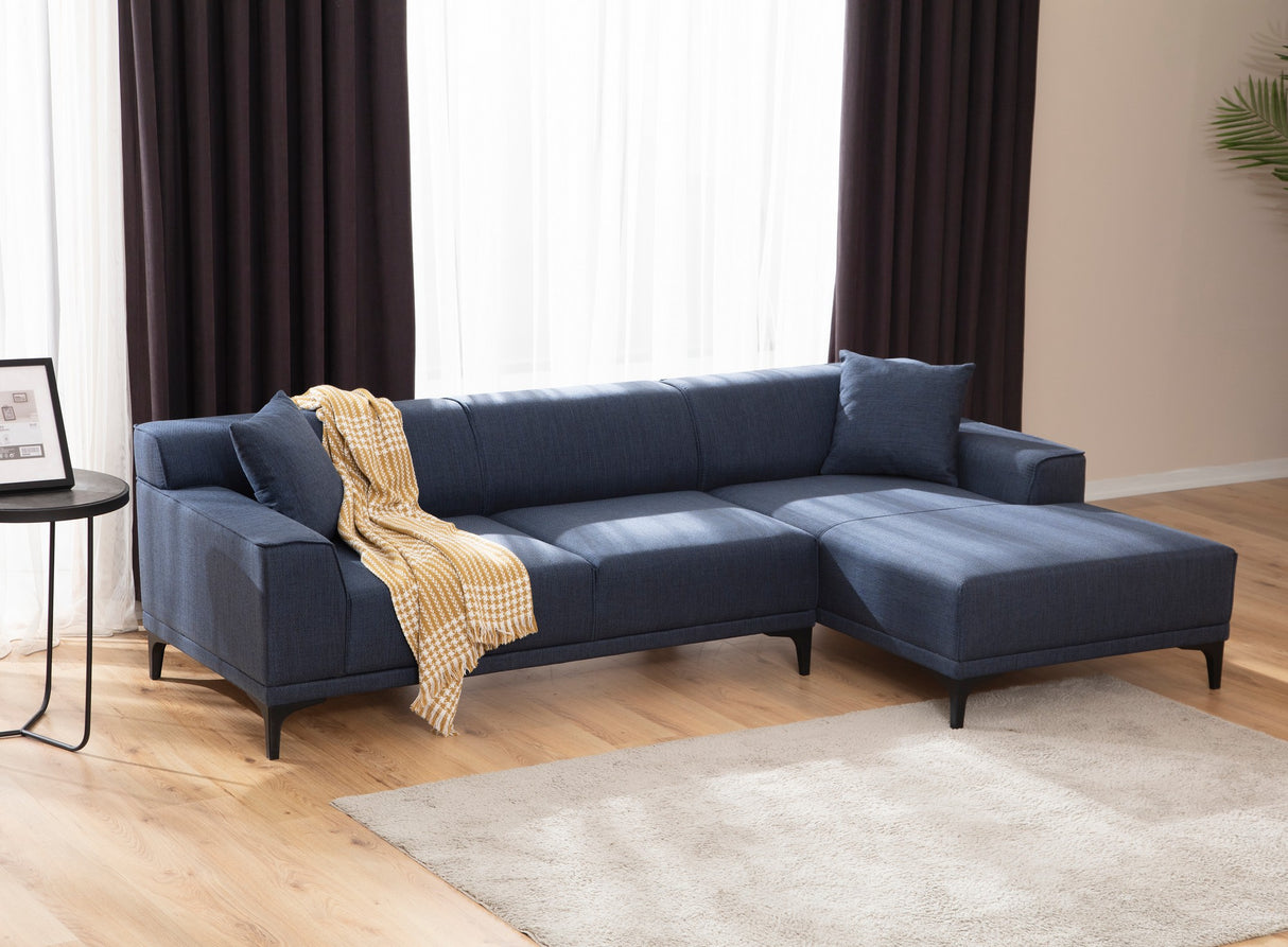 Corner sofa on the right Petra Blue