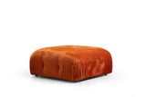 Modular Bank 3-seater with Hocker Bubble Velvet Oranje