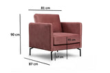 Armchair sino pink