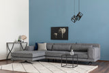 Corner sofa on the left jivago gray