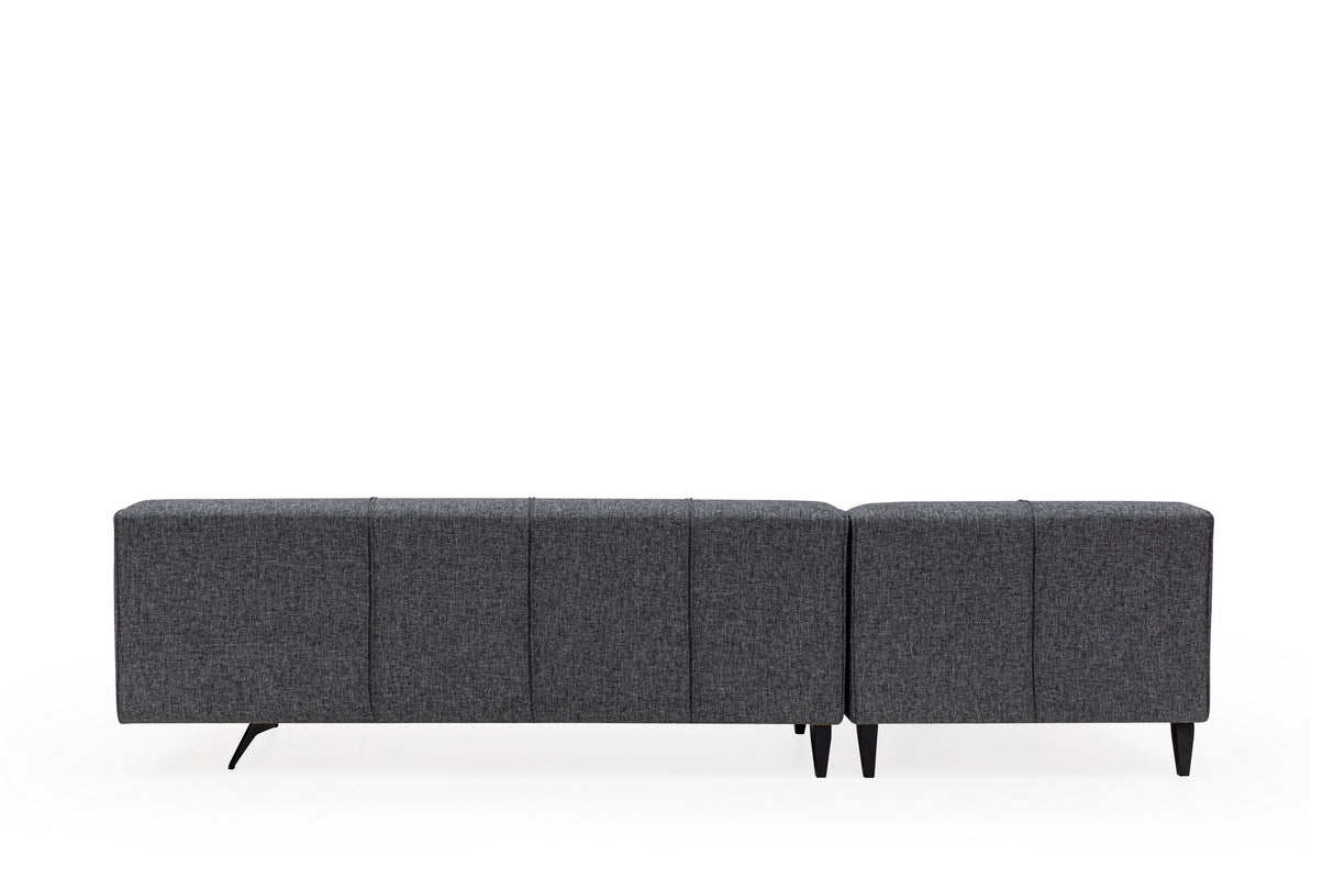 Corner sofa on the left jivago gray