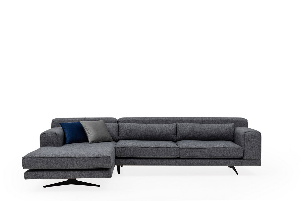 Corner sofa on the left jivago gray