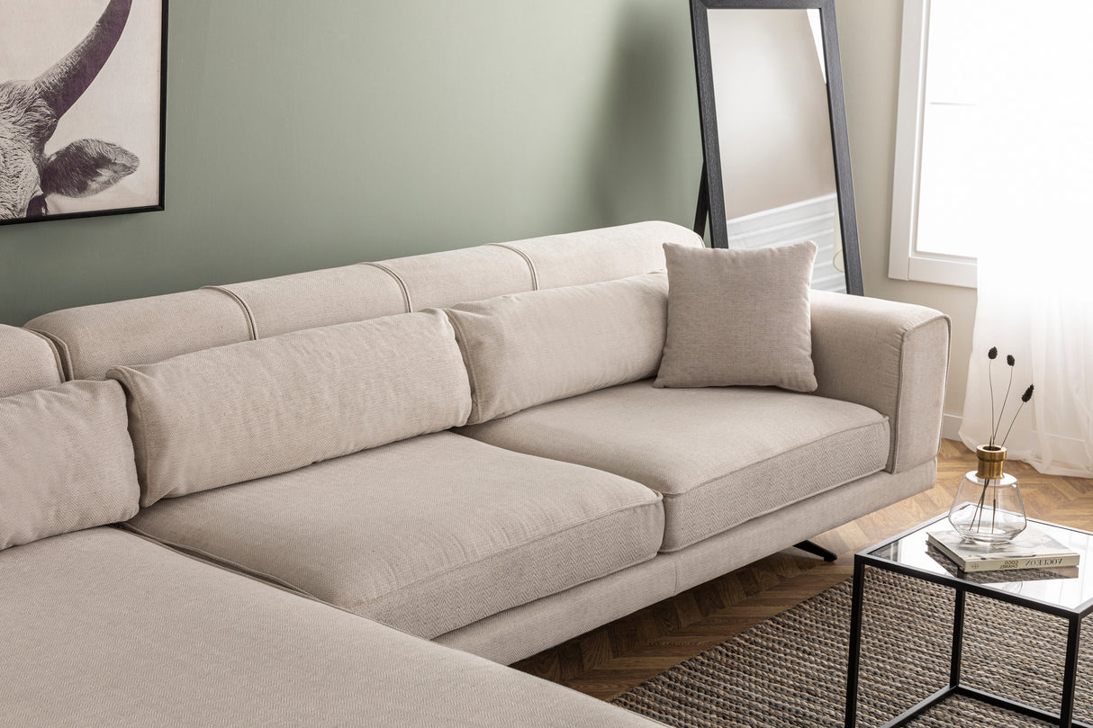 Corner sofa on the left jivago beige