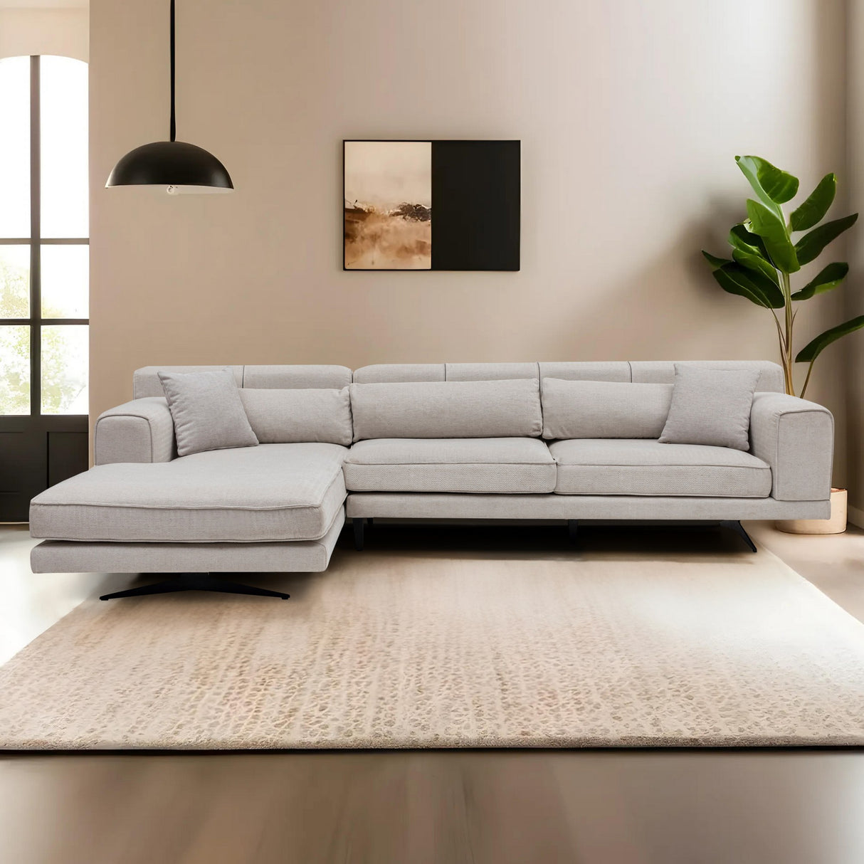 Corner sofa on the left jivago beige