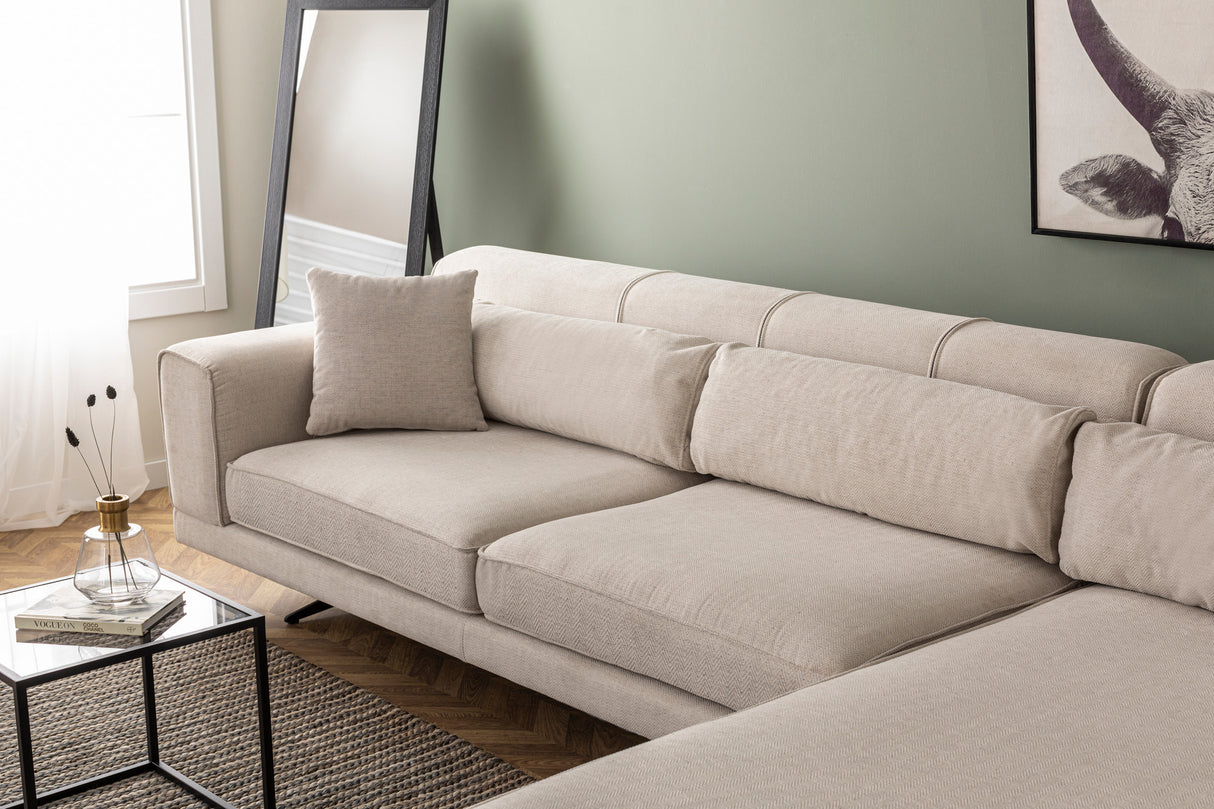 Corner sofa on the right Jivago Beige