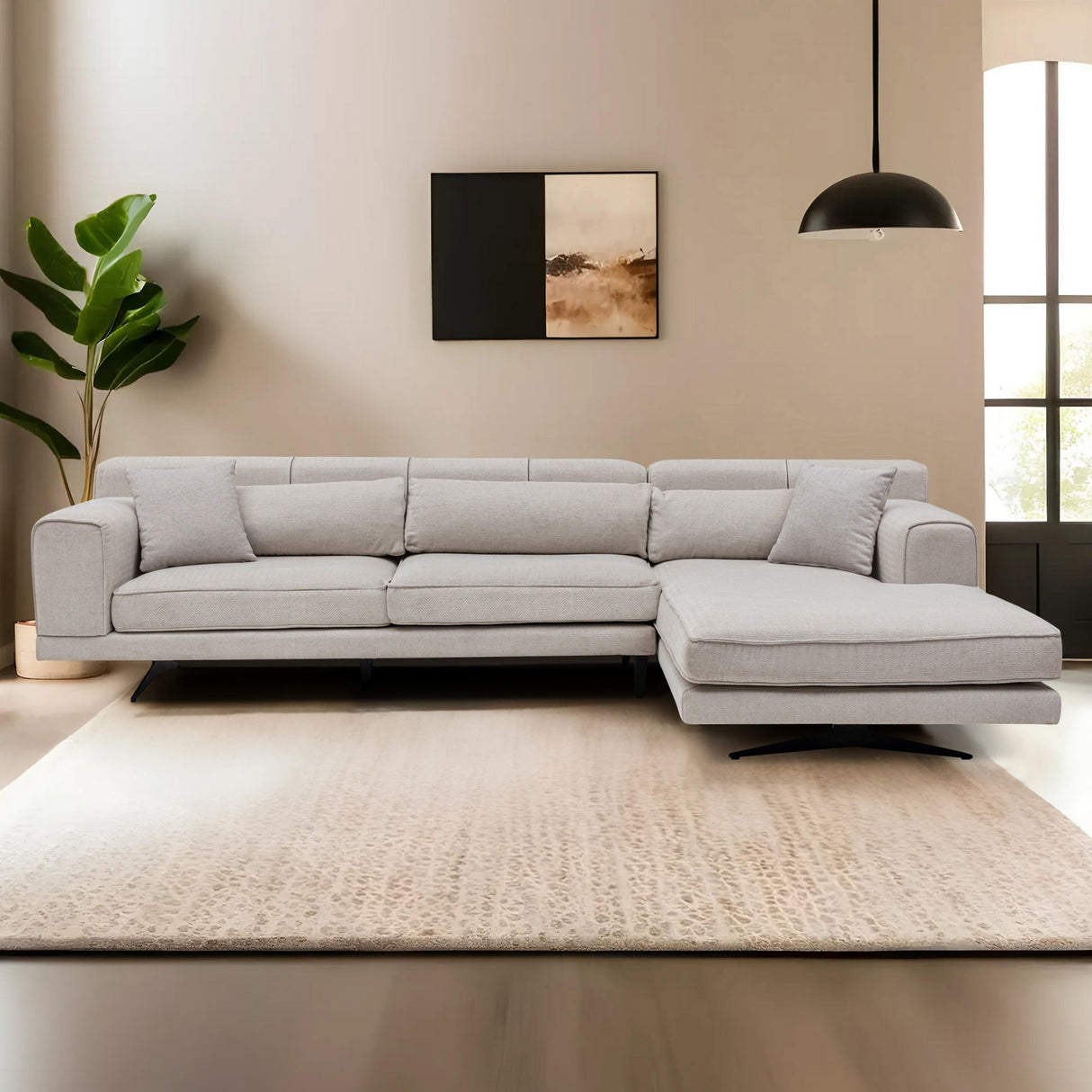 Corner sofa on the right Jivago Beige