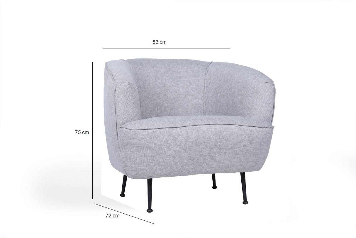 Armchair piccoli light gray