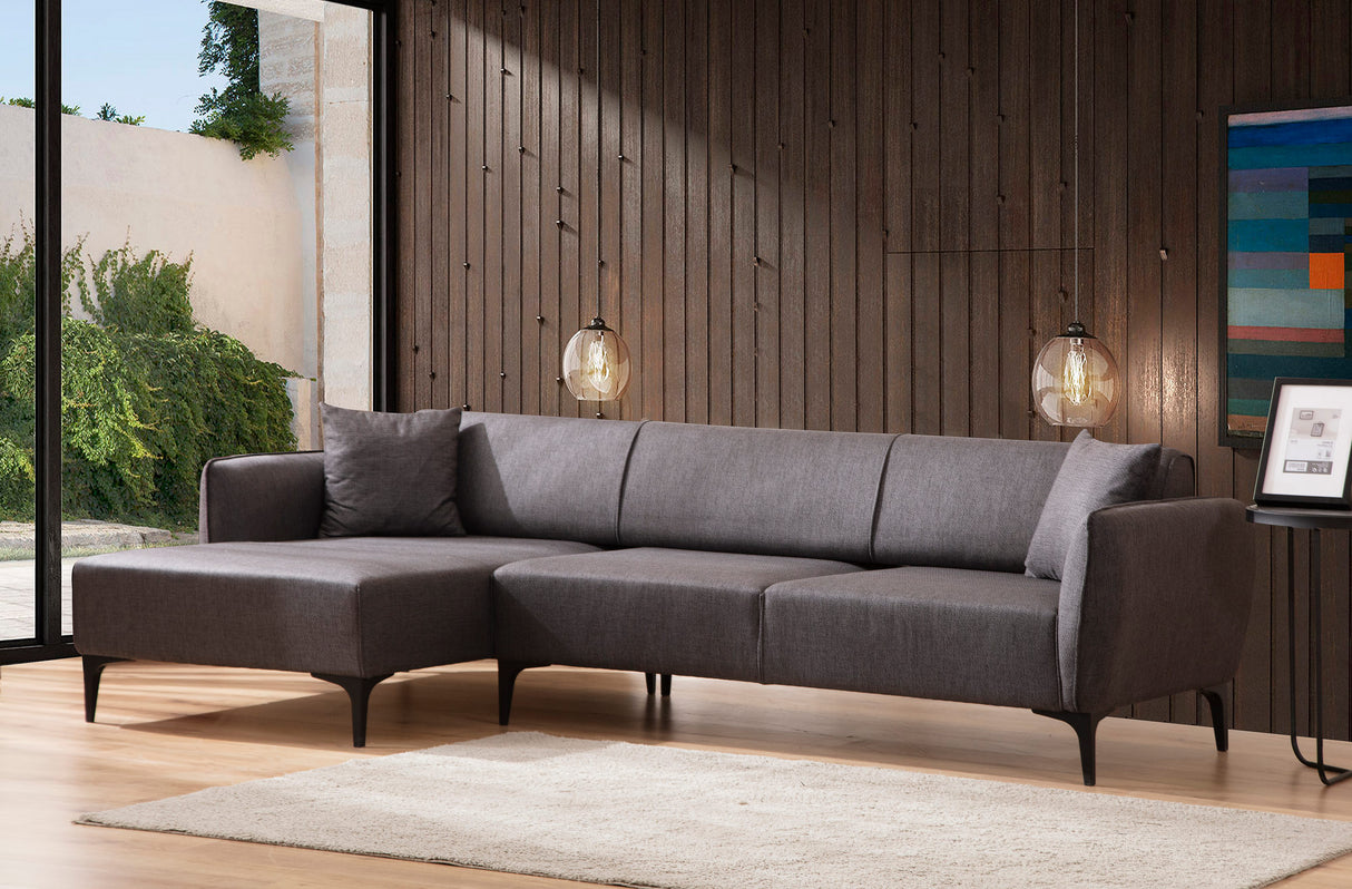 Corner sofa left Belissimo Dark Gray