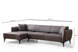 Corner sofa left Belissimo Dark Gray