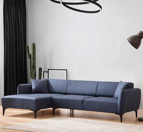 Corner sofa left Belissimo blue