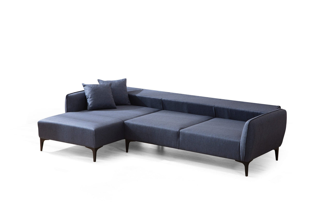 Corner sofa left Belissimo blue