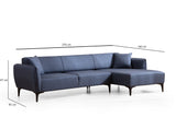 Corner sofa Right Belissimo Blue