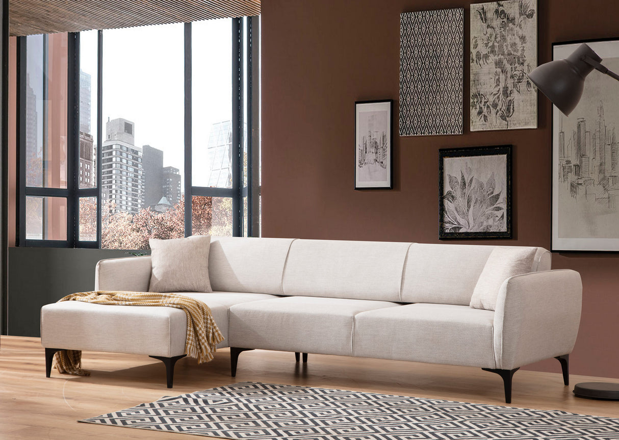 Corner sofa left Belissimo Off White