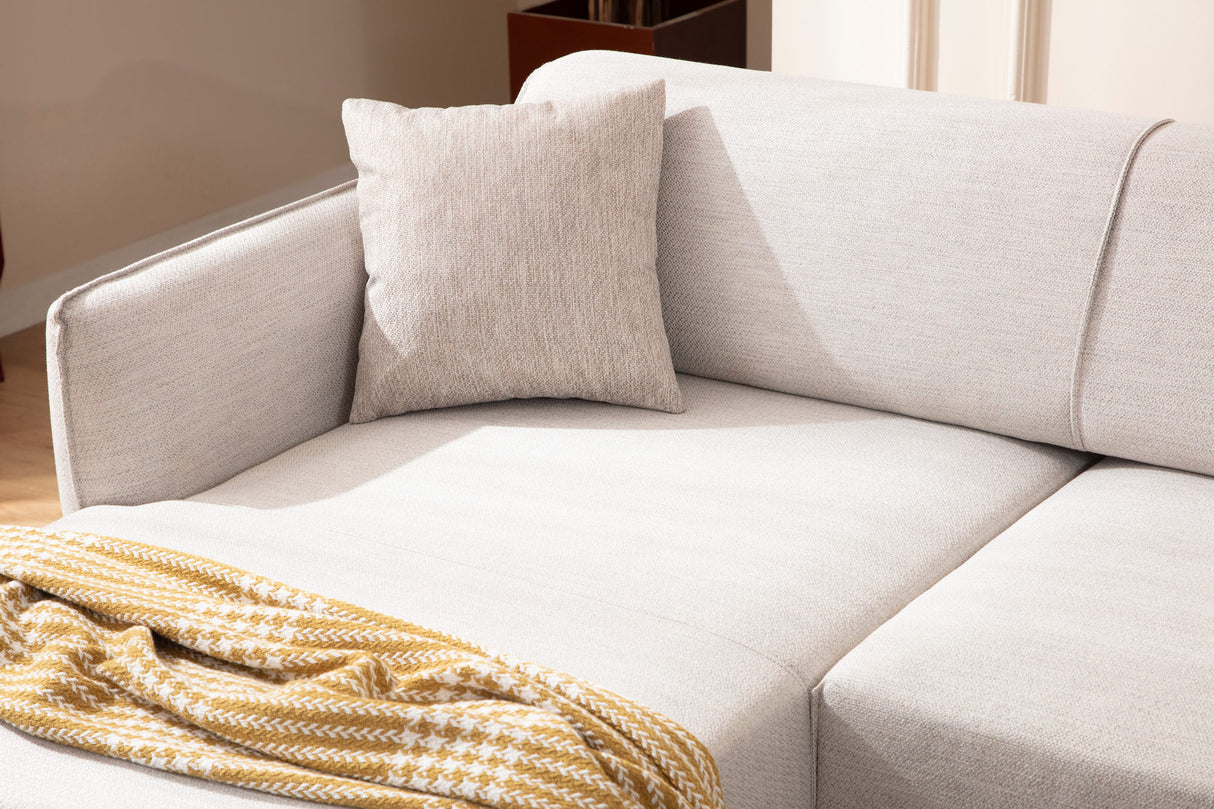 Corner sofa left Belissimo Off White