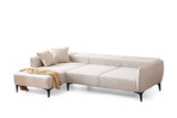 Corner sofa left Belissimo Off White