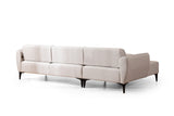 Corner sofa left Belissimo Off White