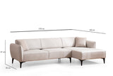 Corner sofa Right Belissimo Off White