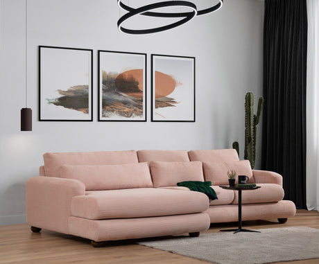 Corner sofa left River Pink