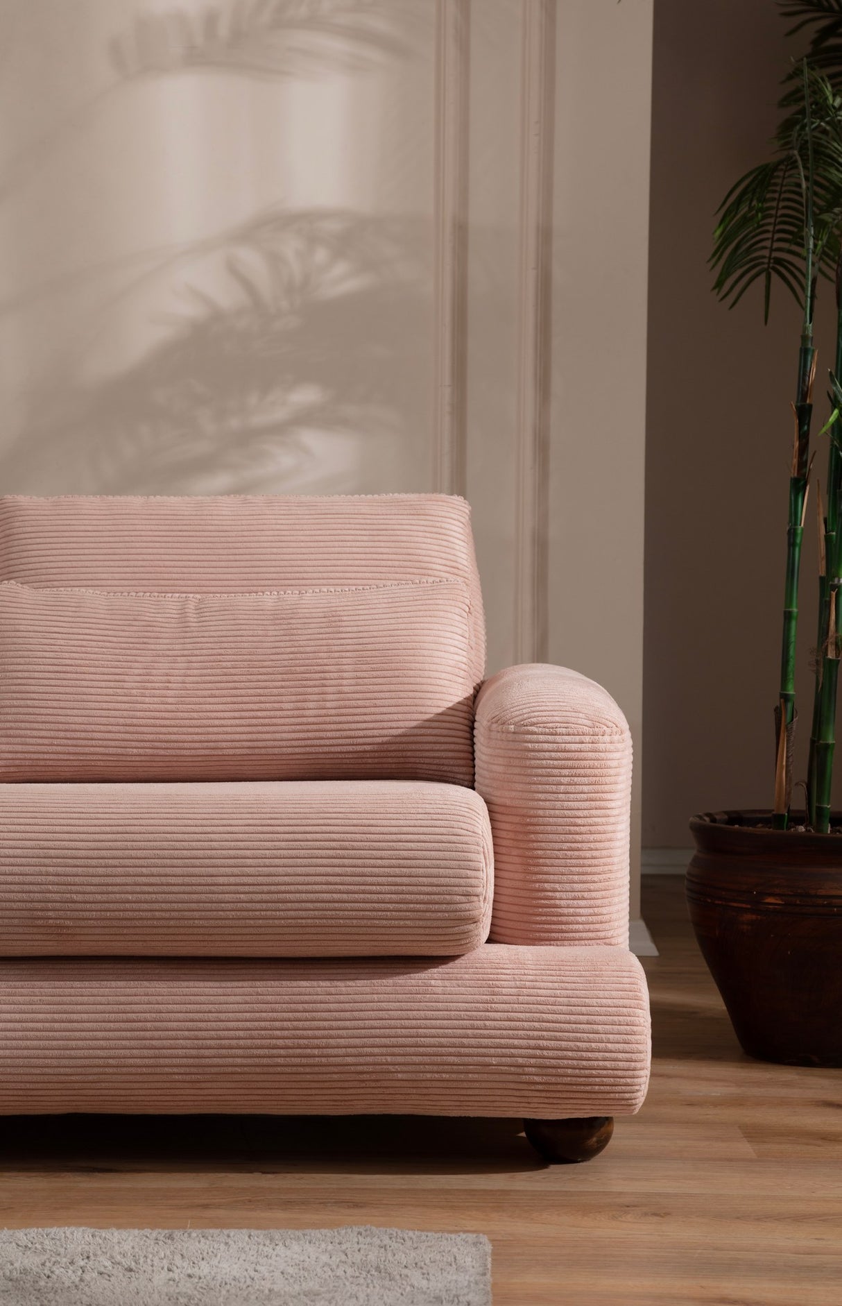 Corner sofa left River Pink