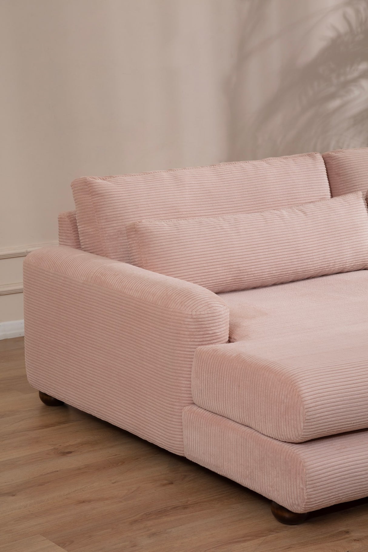 Corner sofa left River Pink