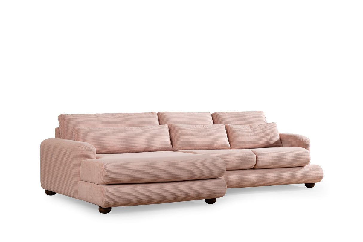 Corner sofa left River Pink