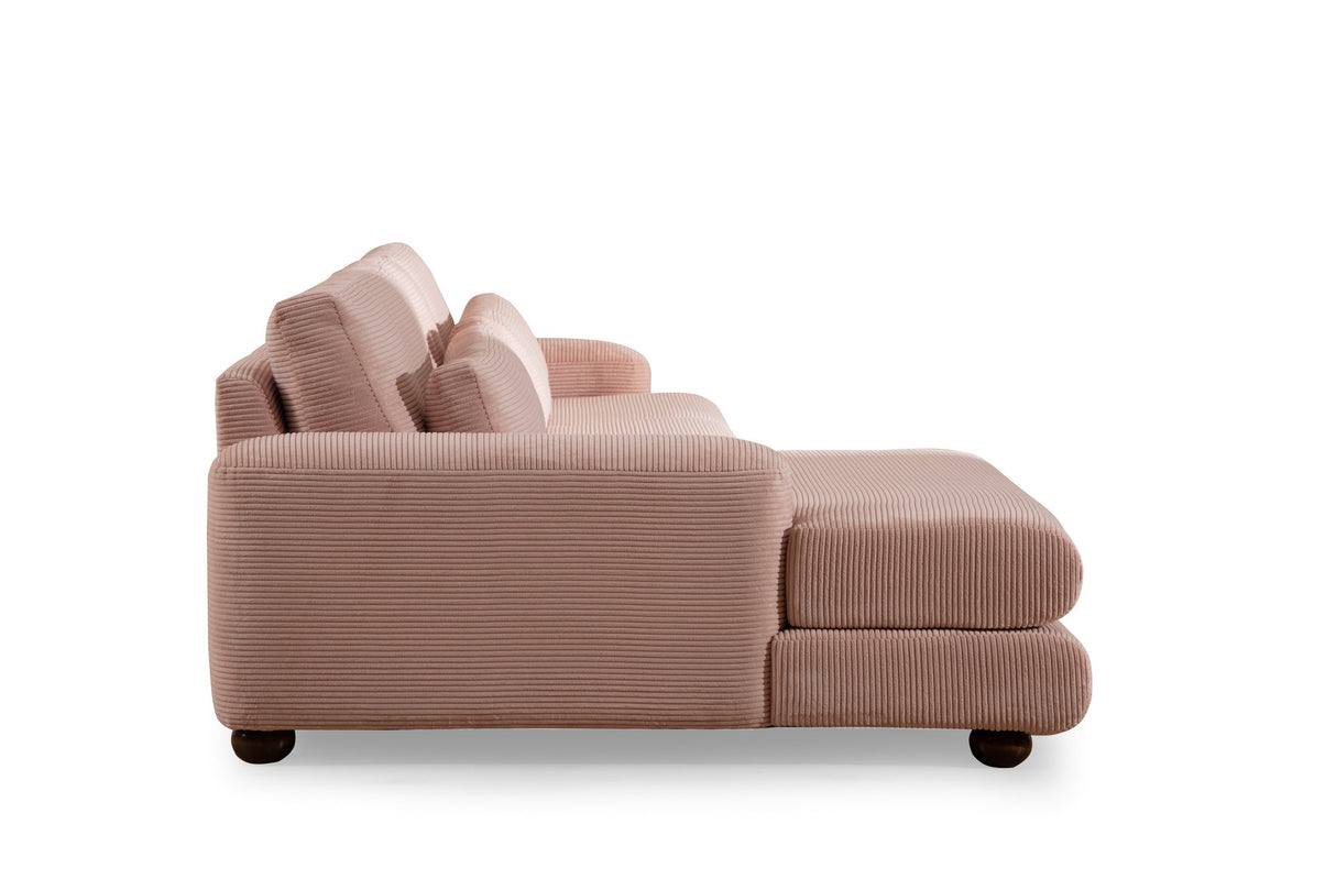 Corner sofa left River Pink