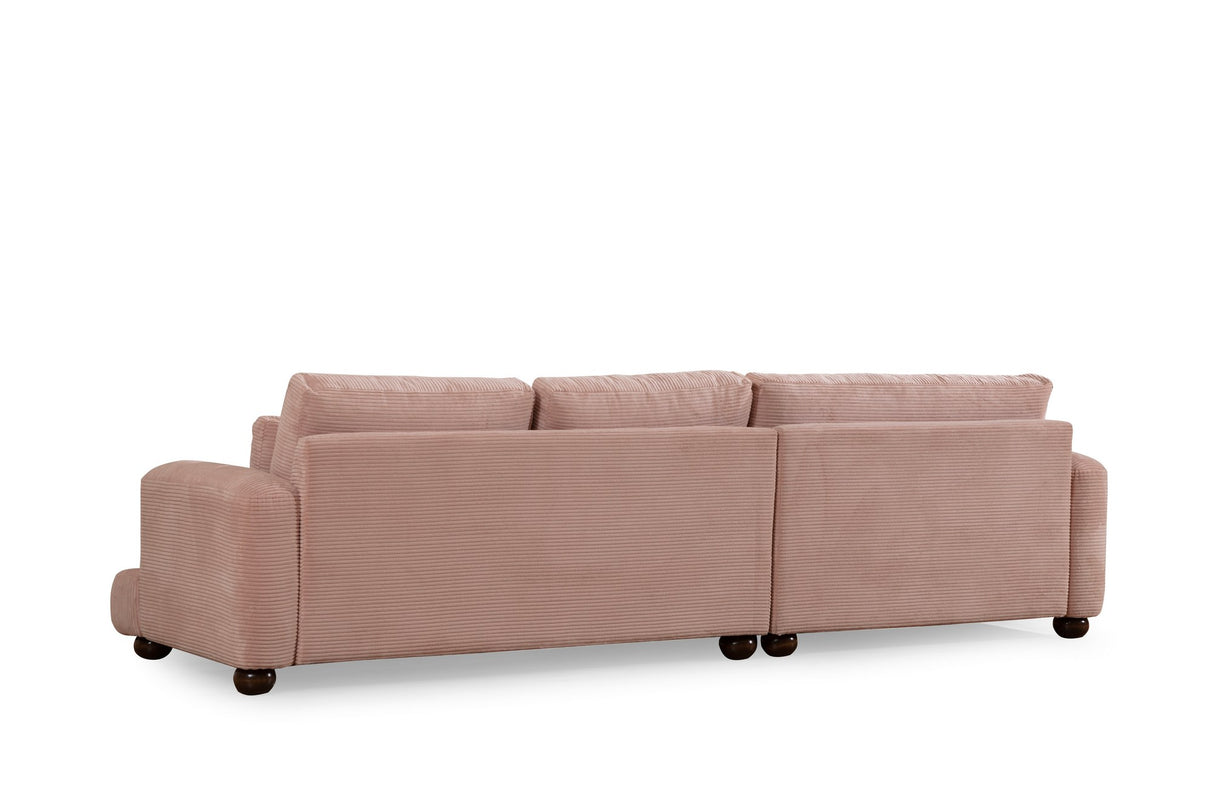 Corner sofa left River Pink