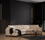 4-seater sofa left river beige