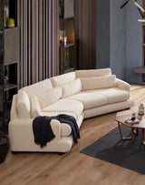 4-seater sofa left river beige