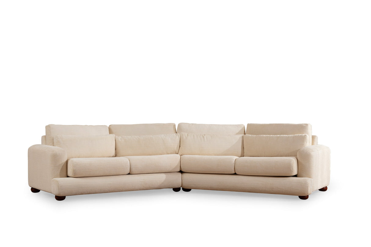 4-seater sofa left river beige