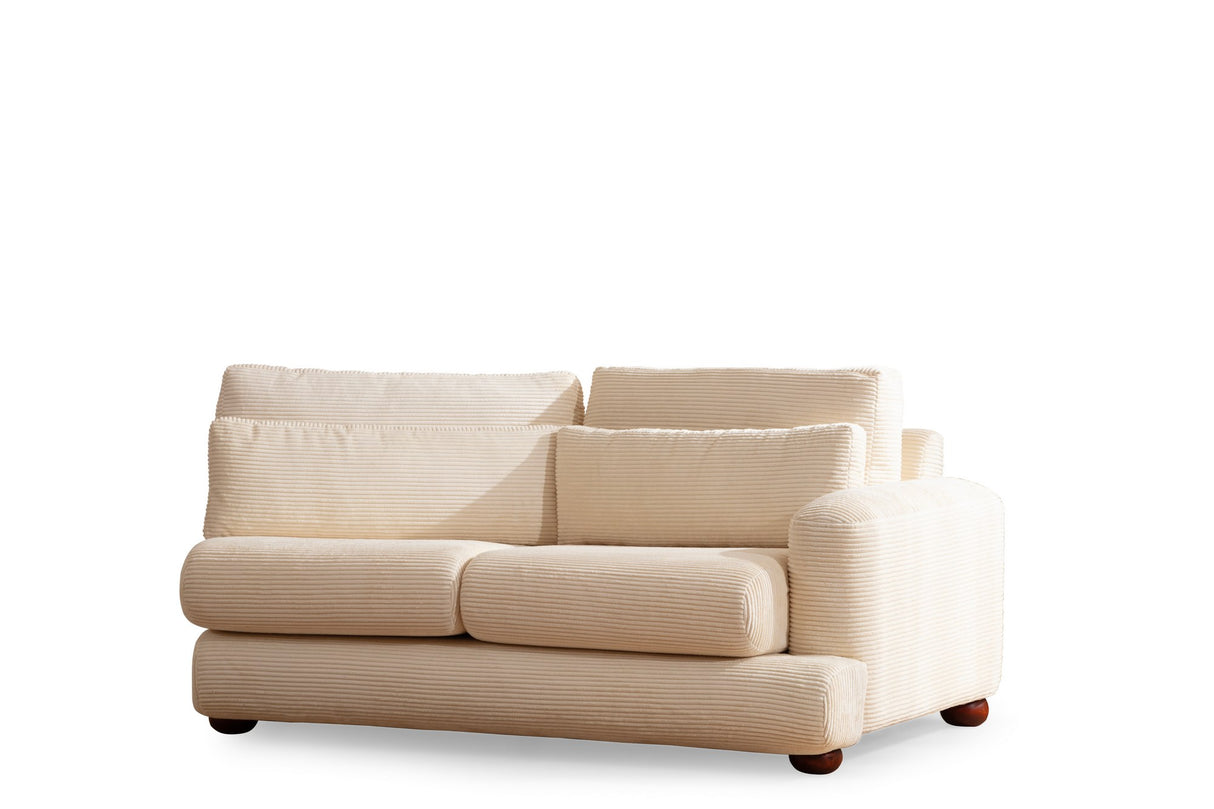 4-seater sofa left river beige