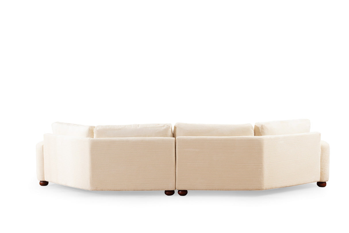 4-seater sofa right river beige