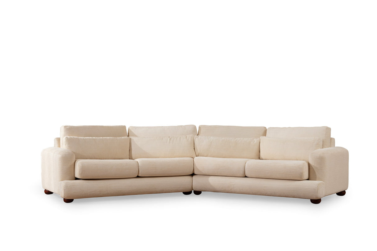 4-seater sofa right river beige