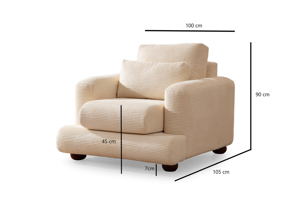 Armchair river beige