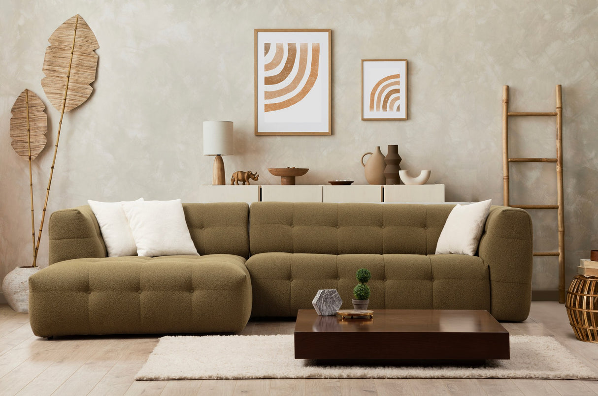 Corner sofa left cady khaki