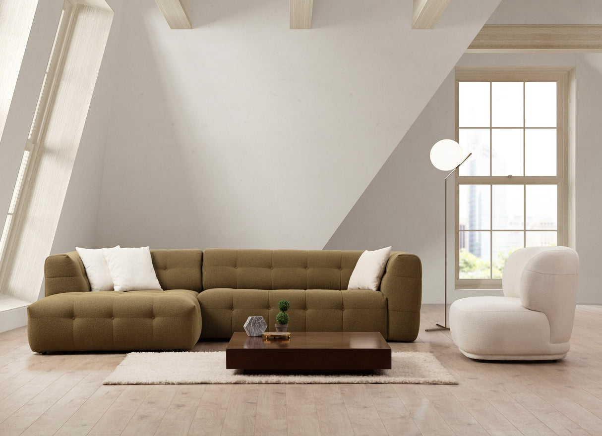 Corner sofa left cady khaki