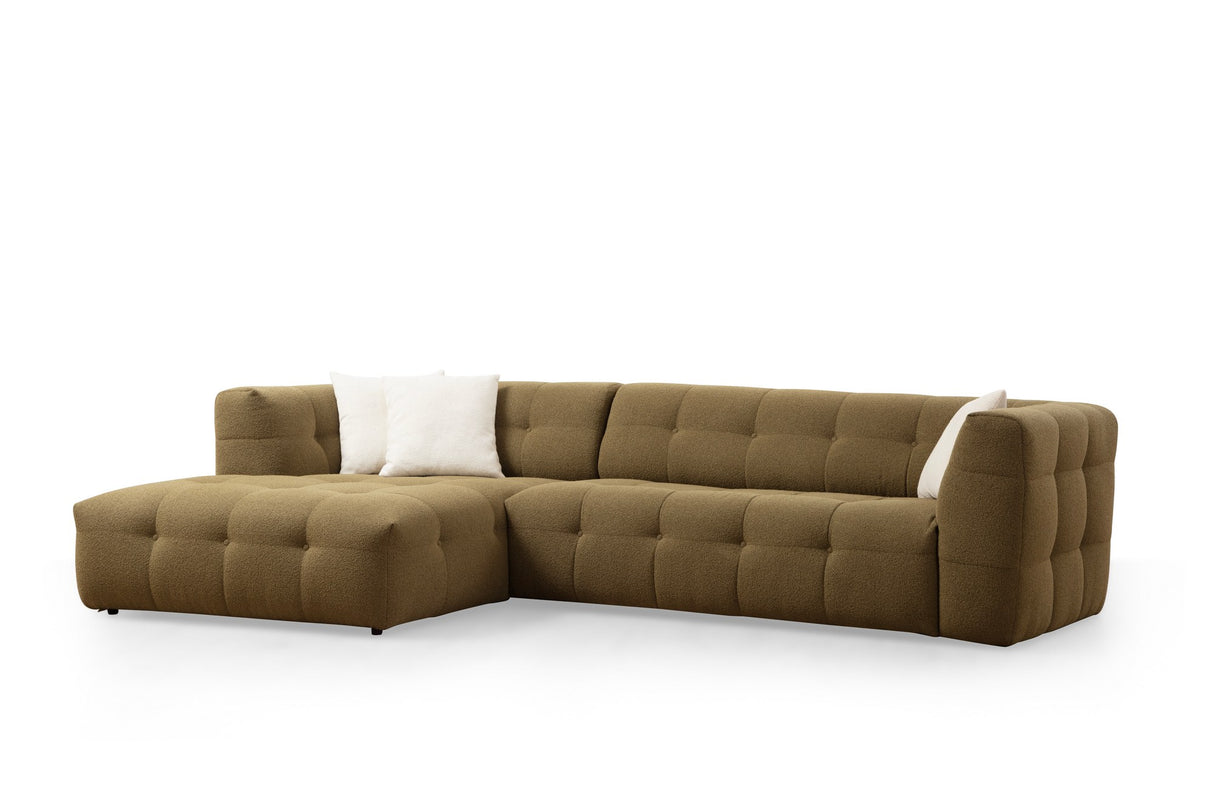 Corner sofa left cady khaki