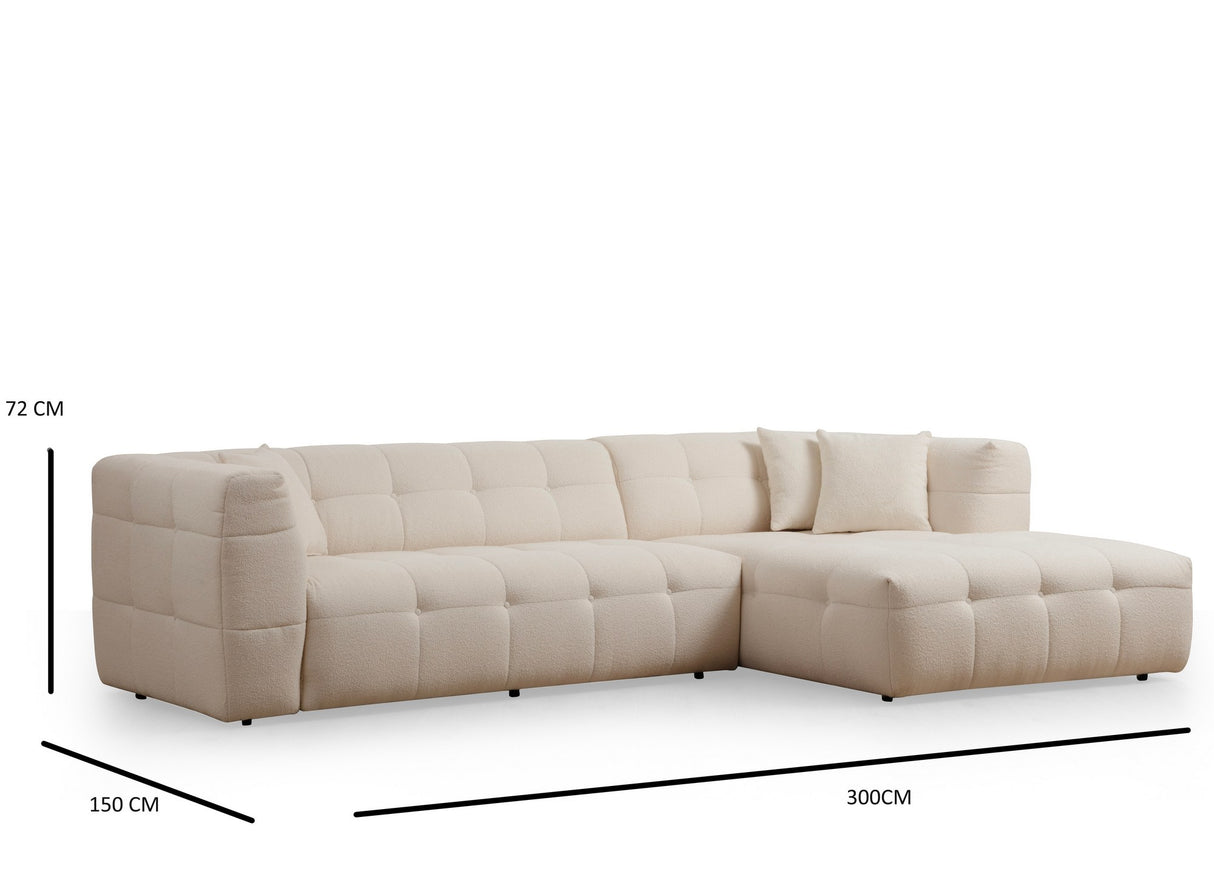 Corner sofa right cady beige