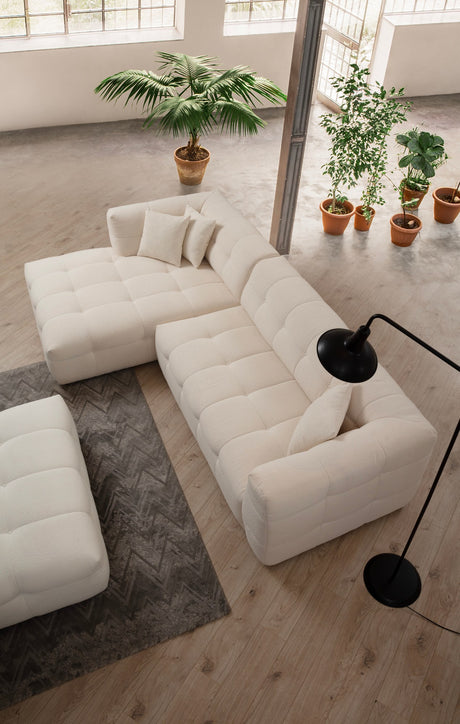 Corner sofa on the left cady beige