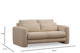 2-seater sofa lily beige