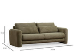 3-seater sofa lily green