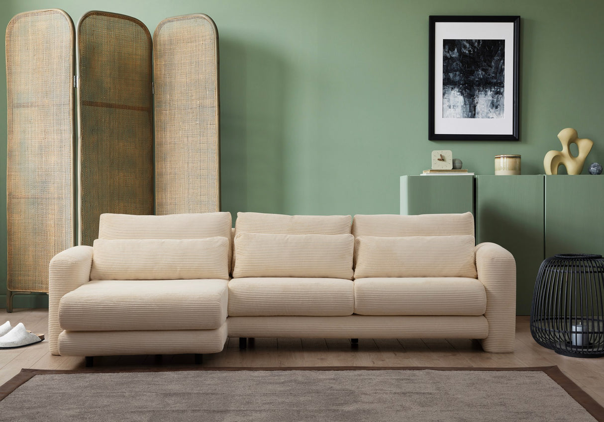 Corner sofa on the left Lily Beige