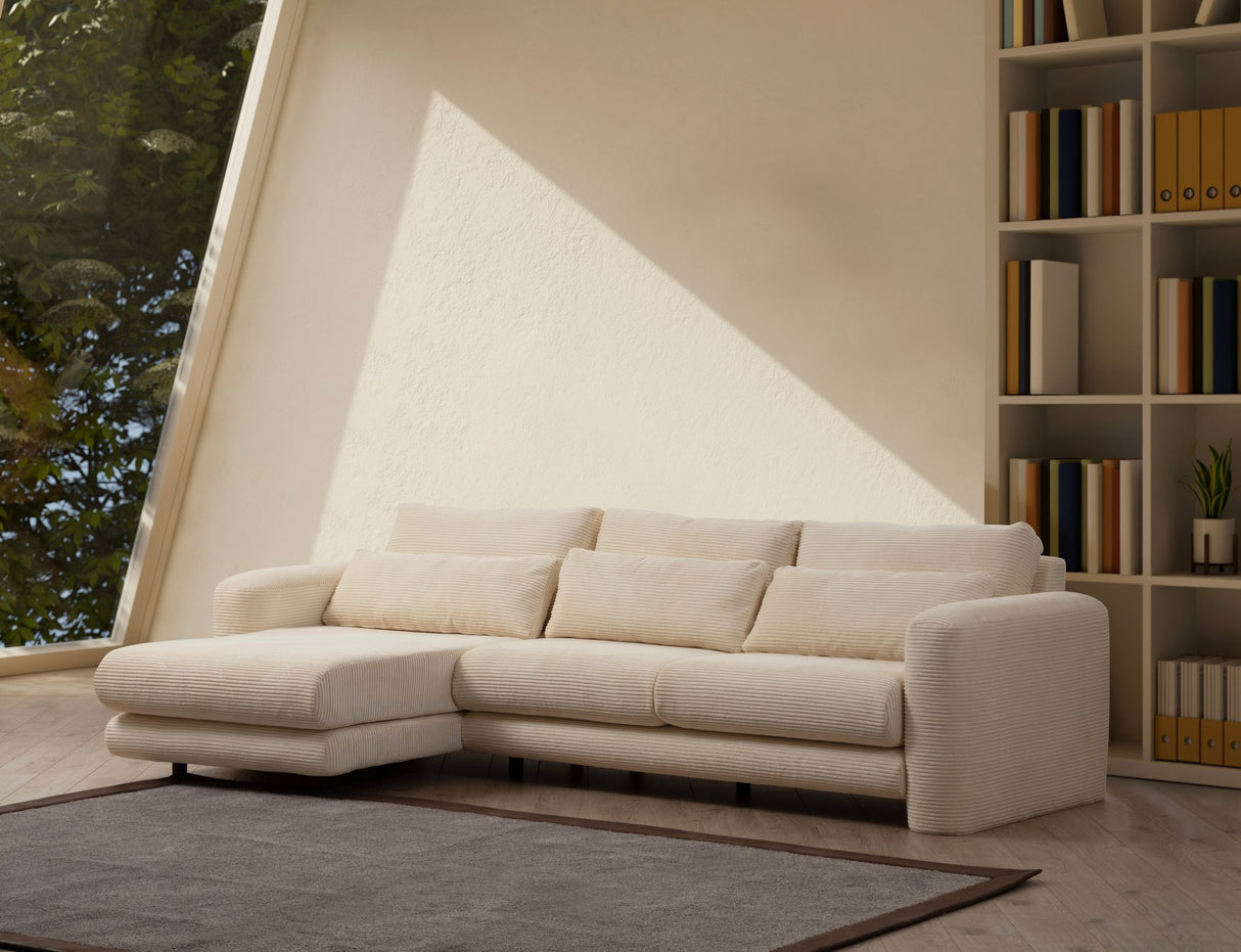 Corner sofa on the left Lily Beige