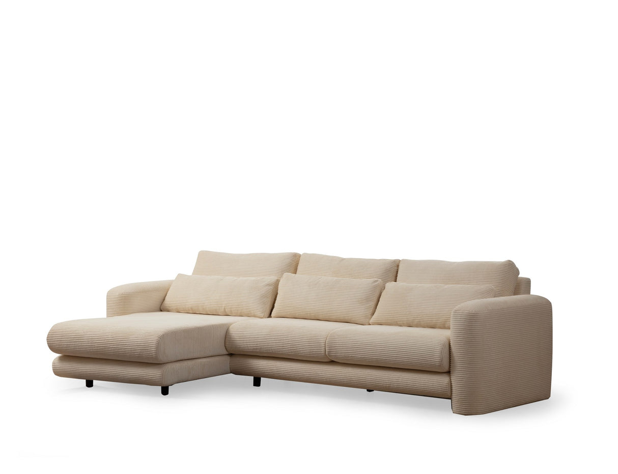 Corner sofa on the left Lily Beige