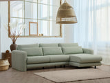 Corner sofa on the right lily green