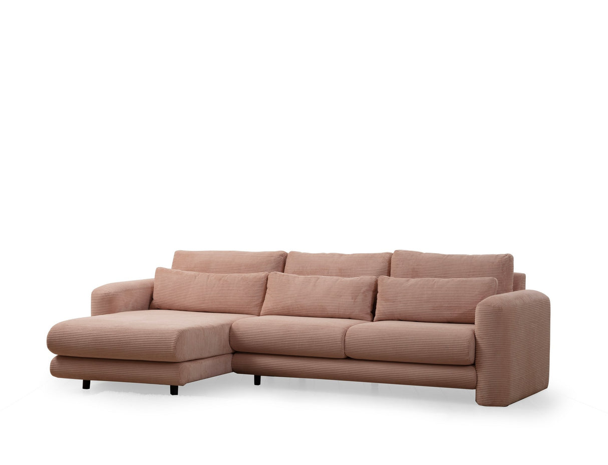 Corner sofa on the left Lily Pink