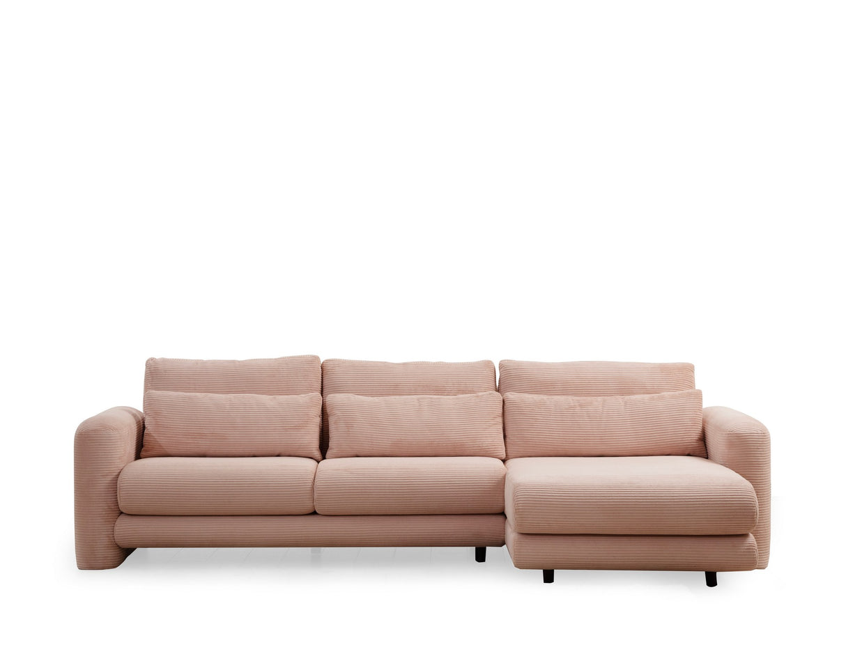 Corner sofa on the right Lily Pink