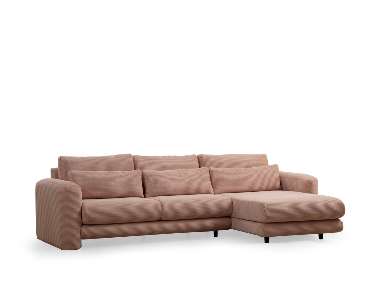 Corner sofa on the right Lily Pink